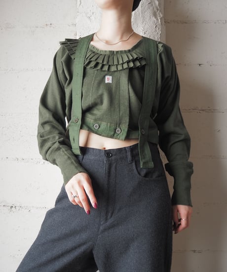 Remake Sweden Military Frilled Underpants Top KA