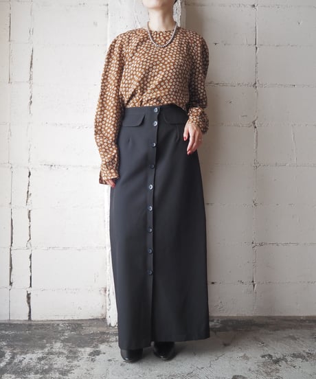Polka Dot Round Neck Blouse BRWH