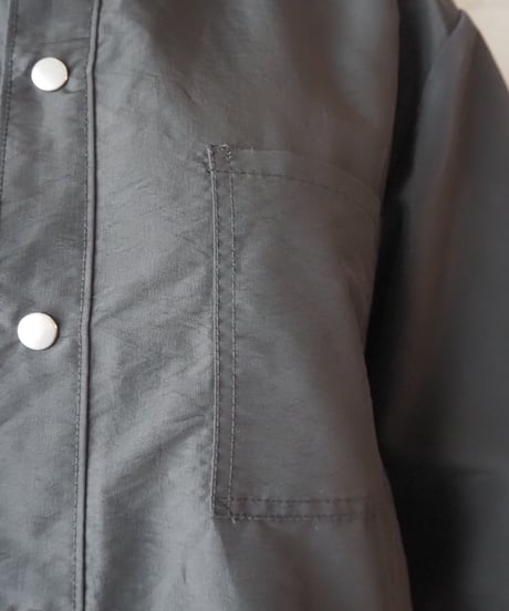 Short Sleeve Nylon Shirt Jacket BK