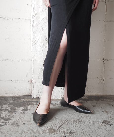 Pencil Easy Wrap Long Skirt BK
