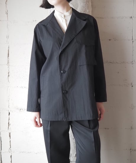 Y's Asymmetric Collar Jacket BK