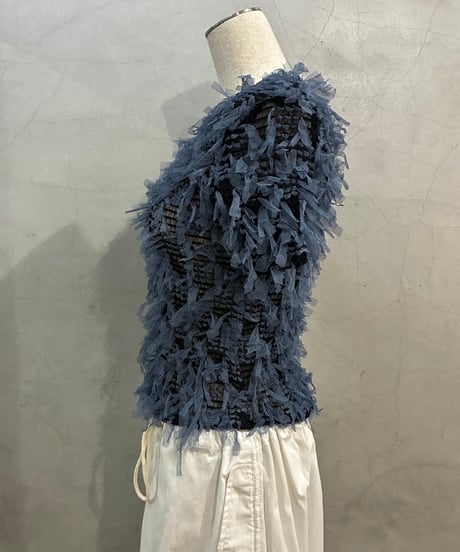 Fringe Tulle S/S Top NVLBL