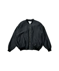 STOCK OPTIONS Silk Zip Up Jacket BK