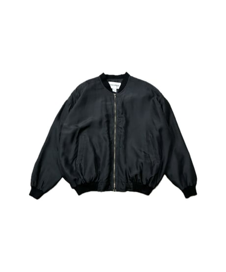 STOCK OPTIONS Silk Zip Up Jacket BK