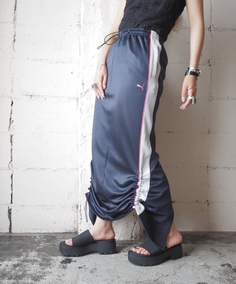 Remake PUMA Drawstring Track Skirt NV LGR PI