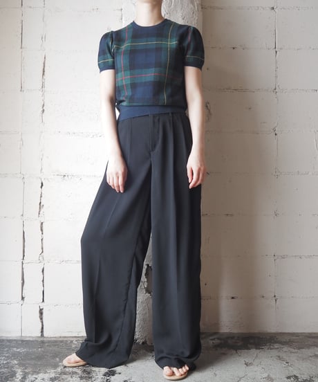 Wide Leg 2Tuck Slacks BK