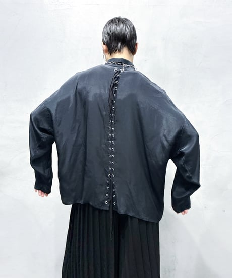 DIESEL Back Lace Up Rayon Shirt BK