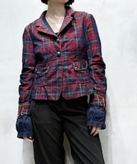 MARITHE FRANCOIS GIRBAUD Tartan Check Corduroy Jacket RENV