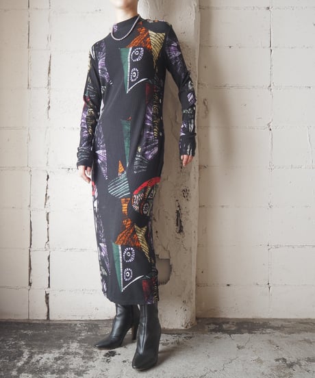 Desigual African Batik Print Cutsewn Dress BK
