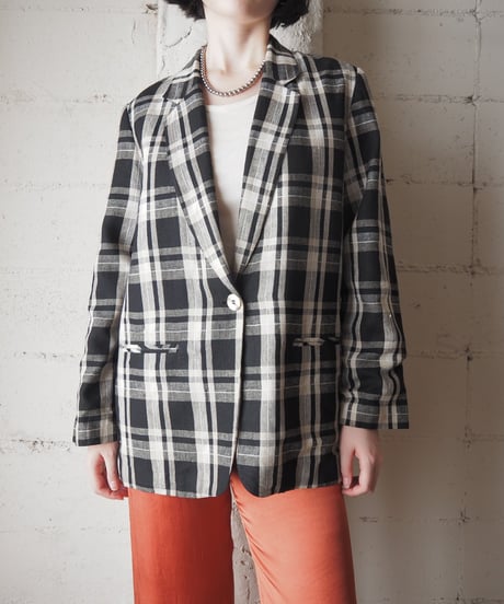 Plaid Tailored Jacket BKIV