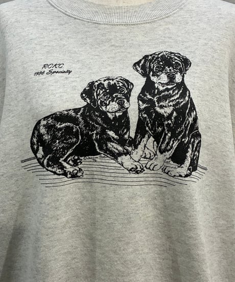 1990's Lee Made in USA Puppy Sweatshirt LGR BK