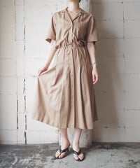Open Collar Silk Shirt Dress BE