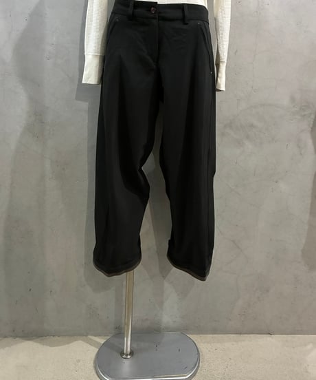 MARITHE FRANCOIS GIRBAUD Ankle Zip Cropped Pants BK