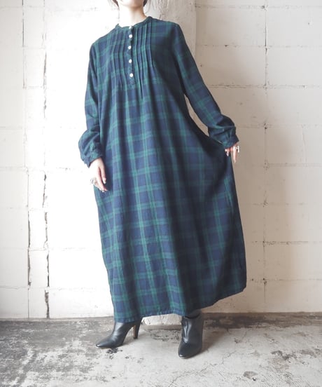L.L.Bean Plaid Flannel Night Dress NVGN