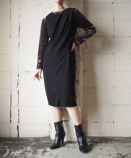 MaxMara Sleeveless Draped Dress BK