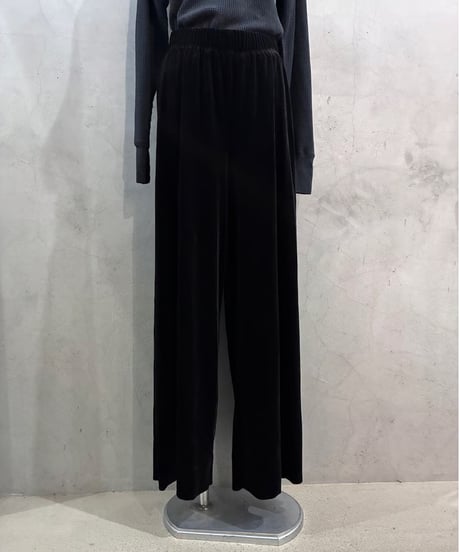 Velour Wide Easy Pants BK