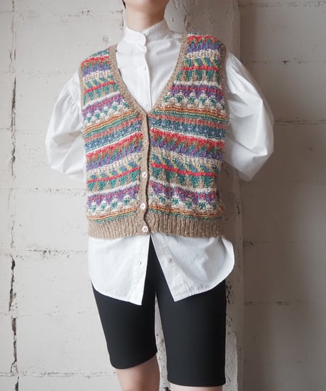 L.L.Bean Multicolor Knit Vest BRPURIV