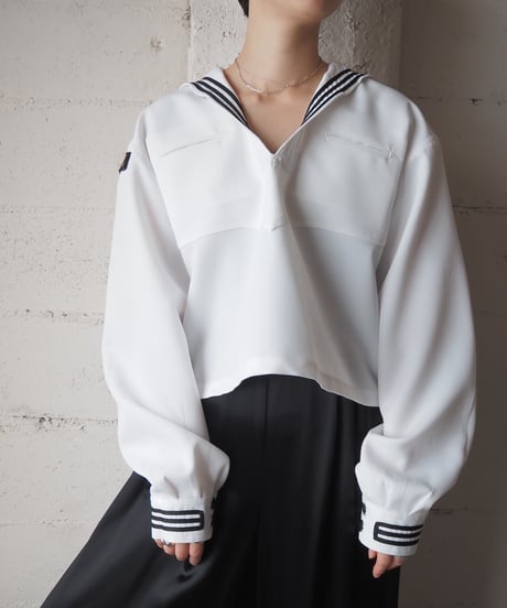 REMAKE US NAVY SDW Short Sailor Shirt WH BK