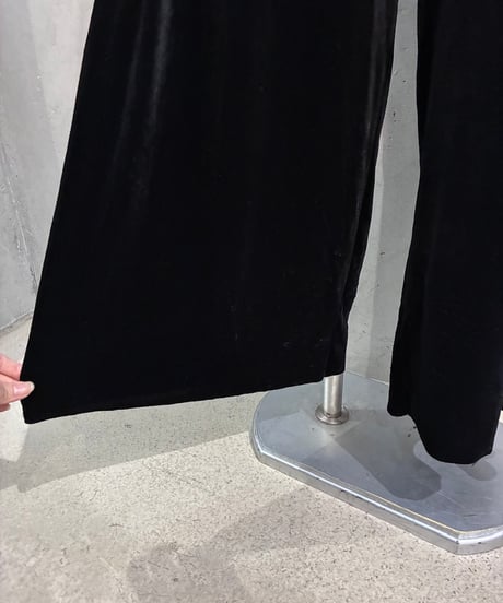 Velour Wide Easy Pants BK