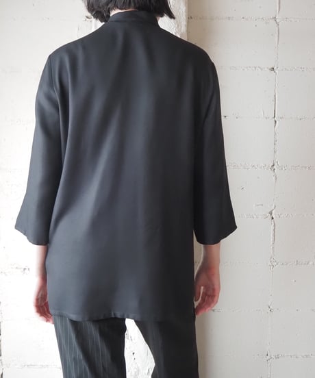 LAUREN RALPH LAUREN Silk China Shirt BK