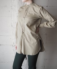 1960's Van Heusen Band Collar Side Slits Shirt BE