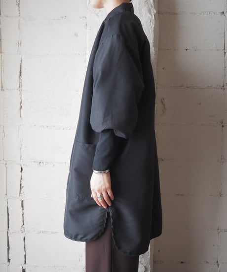 REMAKE Knit Cuff Nylon Snap Jacket BK