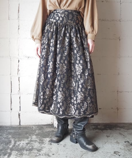 Glitter Embroidery Volume Skirt BKGD