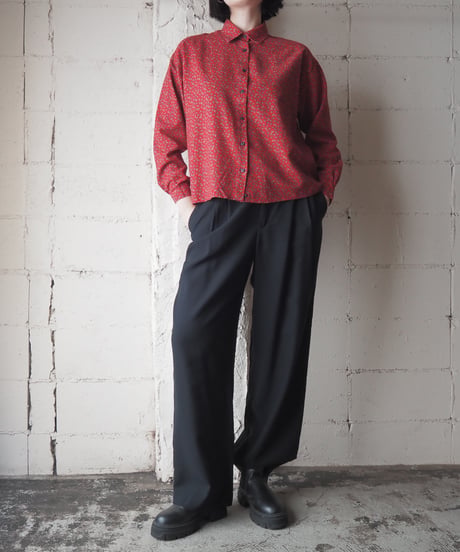 1970-80's Woven in Scotland Disty Floral Shirt RE