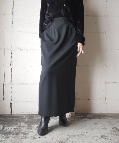 JENNA Wool Tight Skirt BK