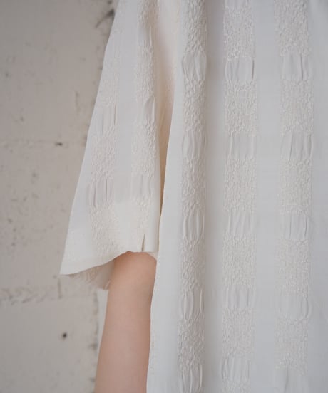 1960-70's Embroidery Open Collar Shirt IV