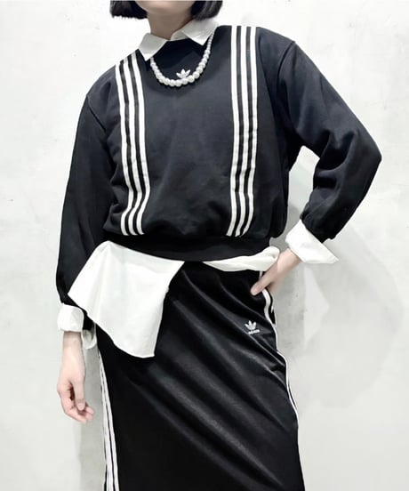 adidas 3 Stripes Taped Sweatshirt BK