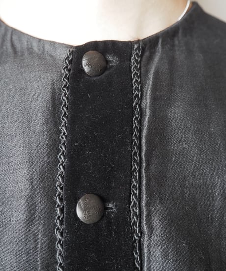 1900-1910's Antique Collarless Jacket BK