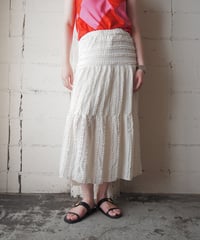 Textured Ruffled Tiered Maxi Skirt IV