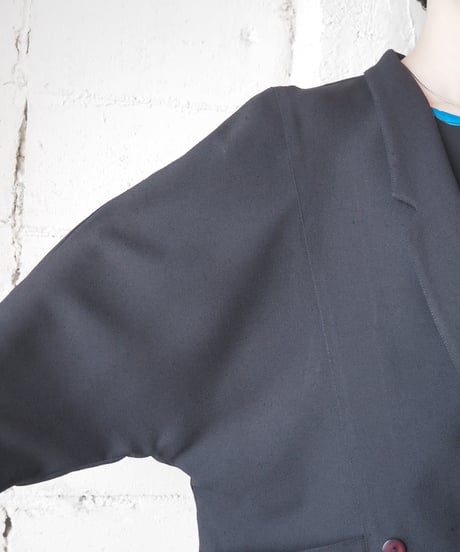 Double Breasted Dolman Sleeve Jacket BK