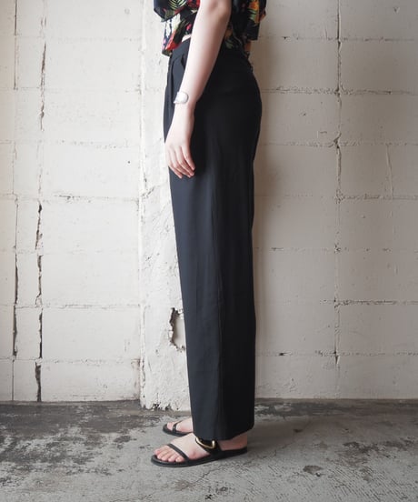 2Tuck Rayon Poly Wide Pants BK