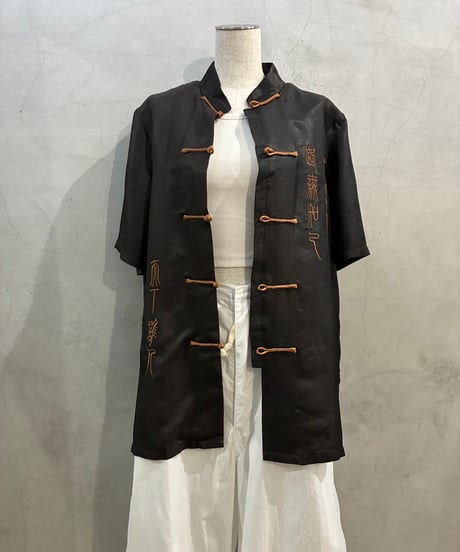 Embroidery S/S China Shirt DBR