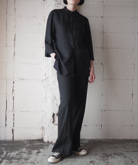 LAUREN RALPH LAUREN Silk China Shirt BK