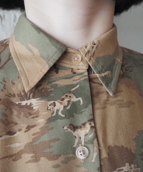 LAUREN RALPH LAUREN Hunting Print Rayon Shirt BE