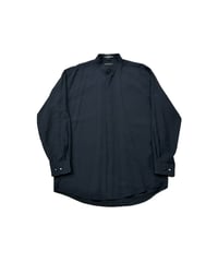 Band Collar Fly Front Rayon Mix Shirt DNV