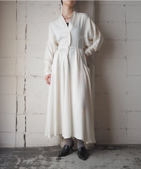 rabbit rabbit rabbit Dolman Sleeve Collarless Rayon Dress IV