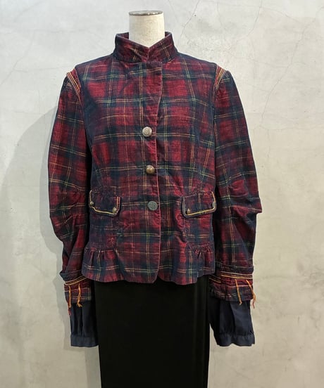 MARITHE FRANCOIS GIRBAUD Tartan Check Corduroy Jacket RENV