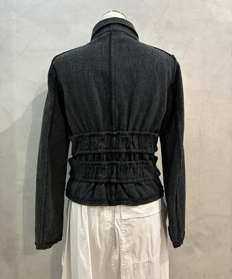 zucca Shirring Design Jacket DGR