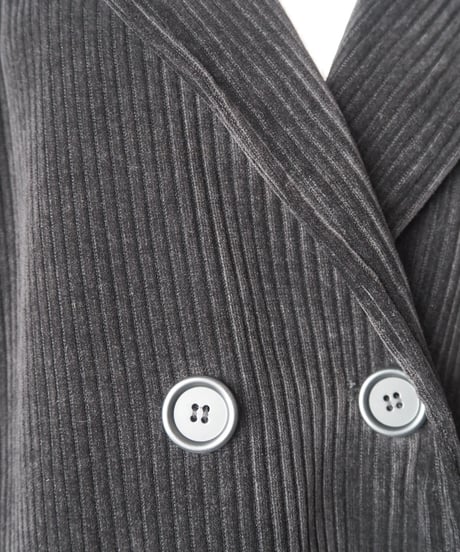 MAX STUDIO Corduroy Double Breasted Jacket BK