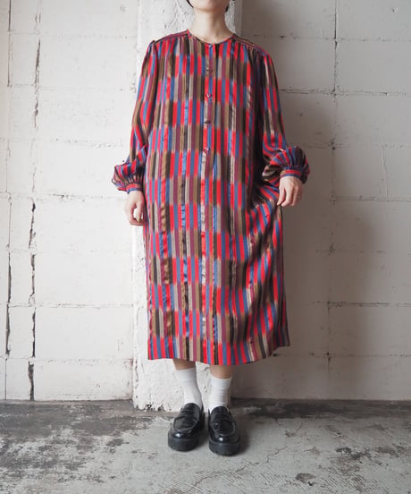 1980's HANAE MORI Stripe Dress RE