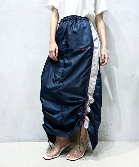 Remake NIKE Drawstring Track Skirt NV GR RE