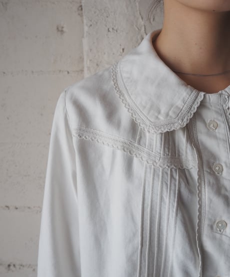 1920-30's Euro Round Neck Lace Blouse WH