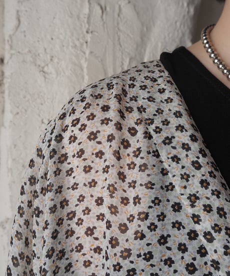 GANNI Small Flower Pattern Cachecoeur Dress WH