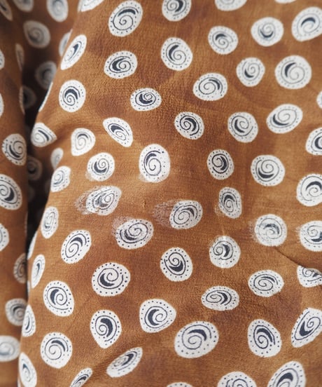 Polka Dot Round Neck Blouse BRWH