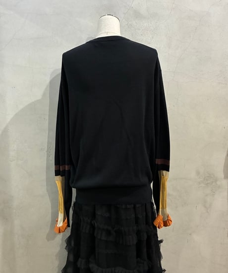 TOGA PULLA Design Sleeve Knit BKYE
