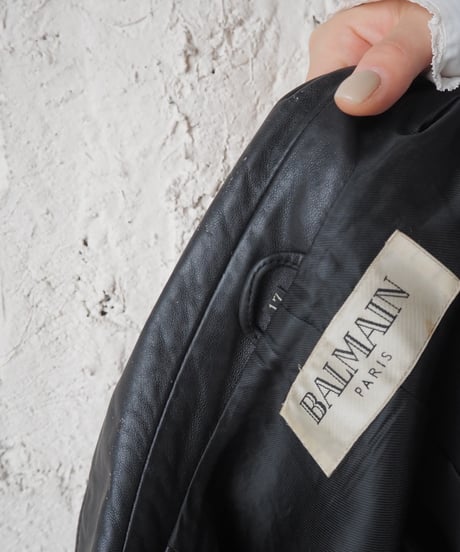 BALMAIN Leather Tailored Jacket BK